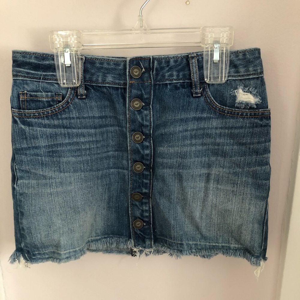 Hollister mini denim skirt